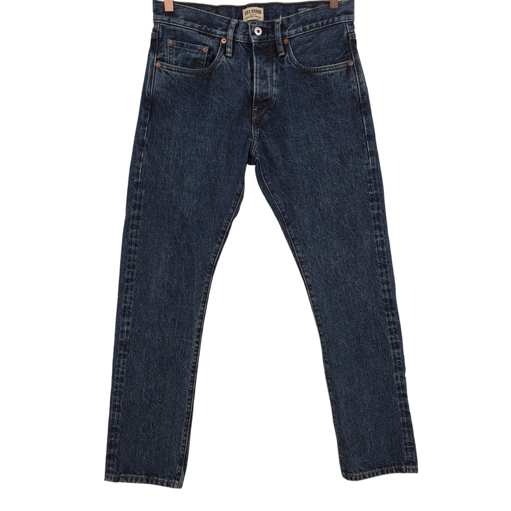 C.O.F. Studio Mens 31 M2 Kuroki Mill Japan Selvedge Raw Denim Straight Jeans